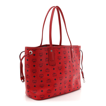 MCM Visetos Large Liz Reversible Shopper Tote Ruby Red 4 of 18