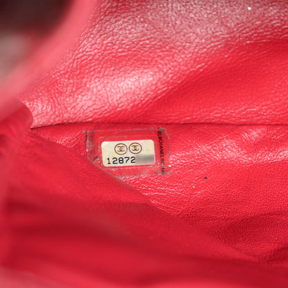 Chanel Washed Caviar Maxi Single Flap Fuchsia 8 of 9