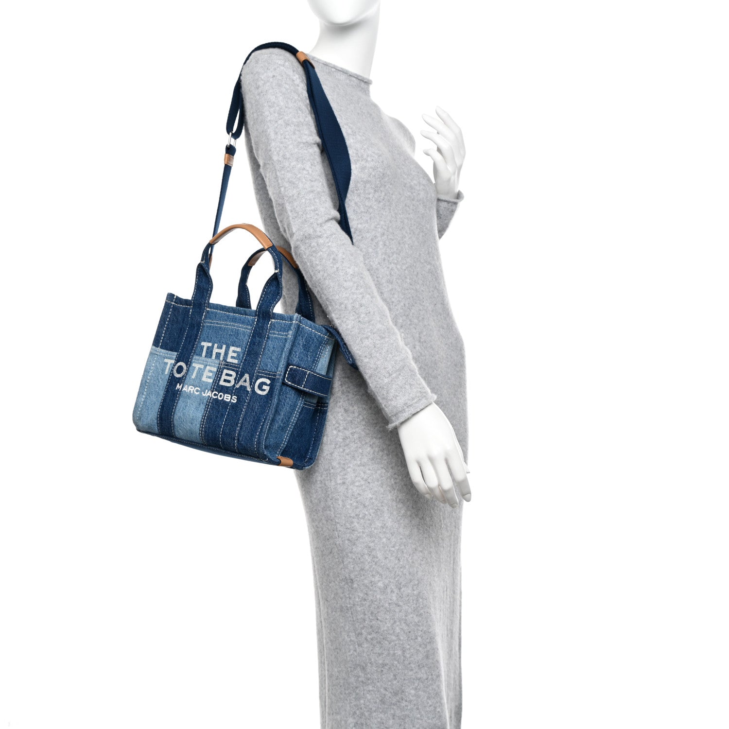 Marc Jacobs Denim Canvas Small Tote Bag Blue 2 of 13