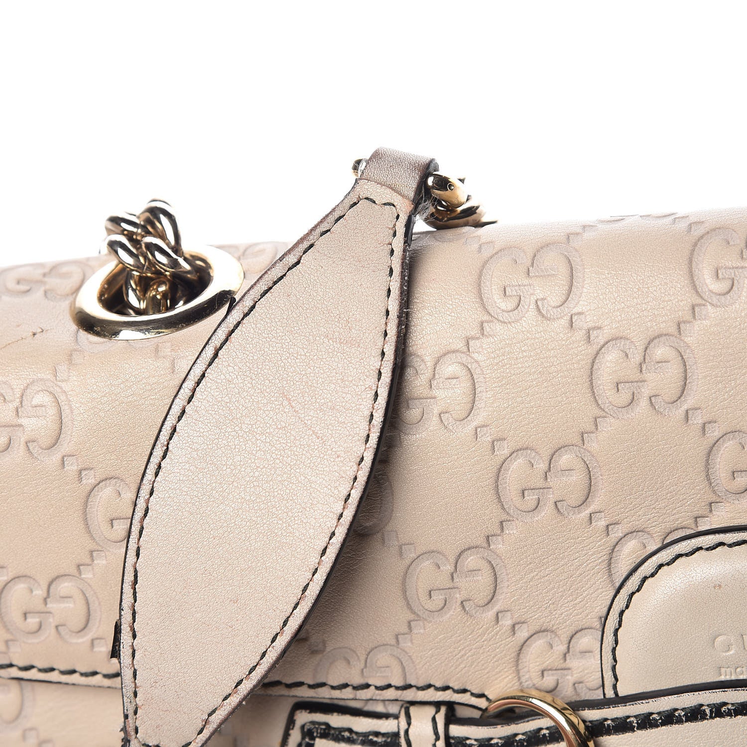 Gucci Guccissima Signature Medium Emily Chain Shoulder Bag Mystic White 19 of 19
