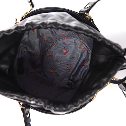 Gucci Lambskin Vinyl Enamel Mini Bucket Bag Black Ruggine 7 of 10