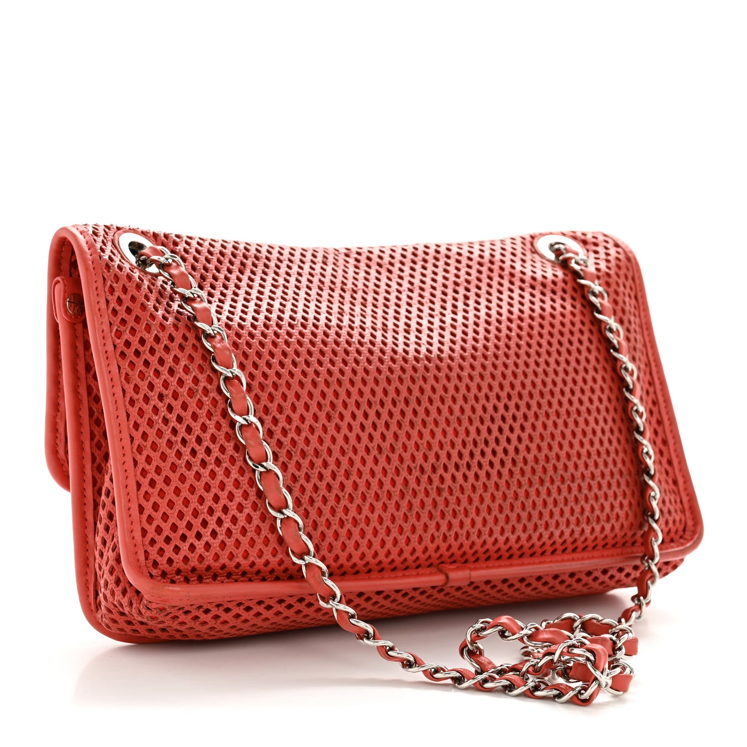Chanel Perforated Calfskin Large Up In The Air Flap Red 3 of 14