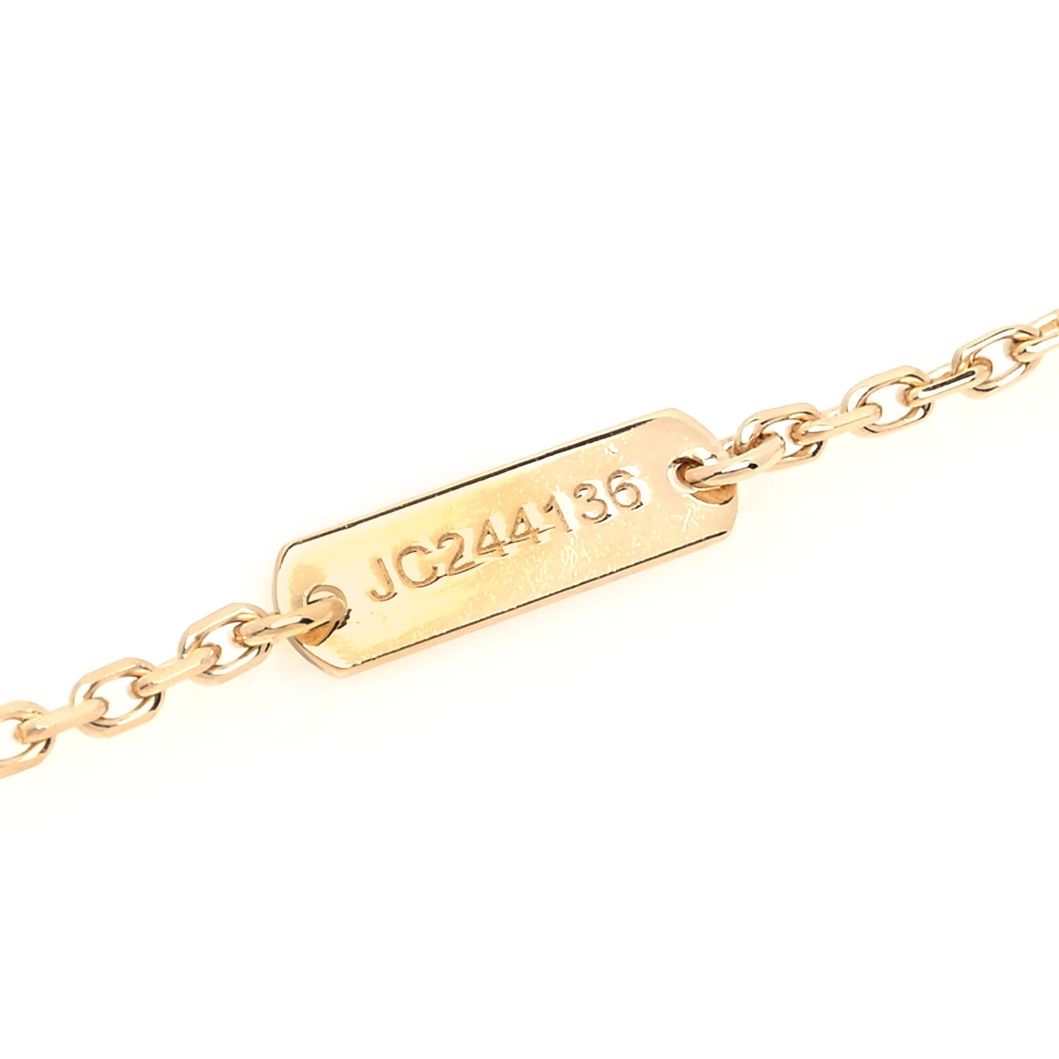 Van Cleef & Arpels 18K Yellow Gold Mother of Pearl Vintage Alhambra Pendant Necklace 5 of 8