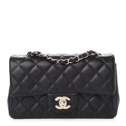 Chanel Lambskin Quilted Mini Rectangular Flap Black 1 of 11
