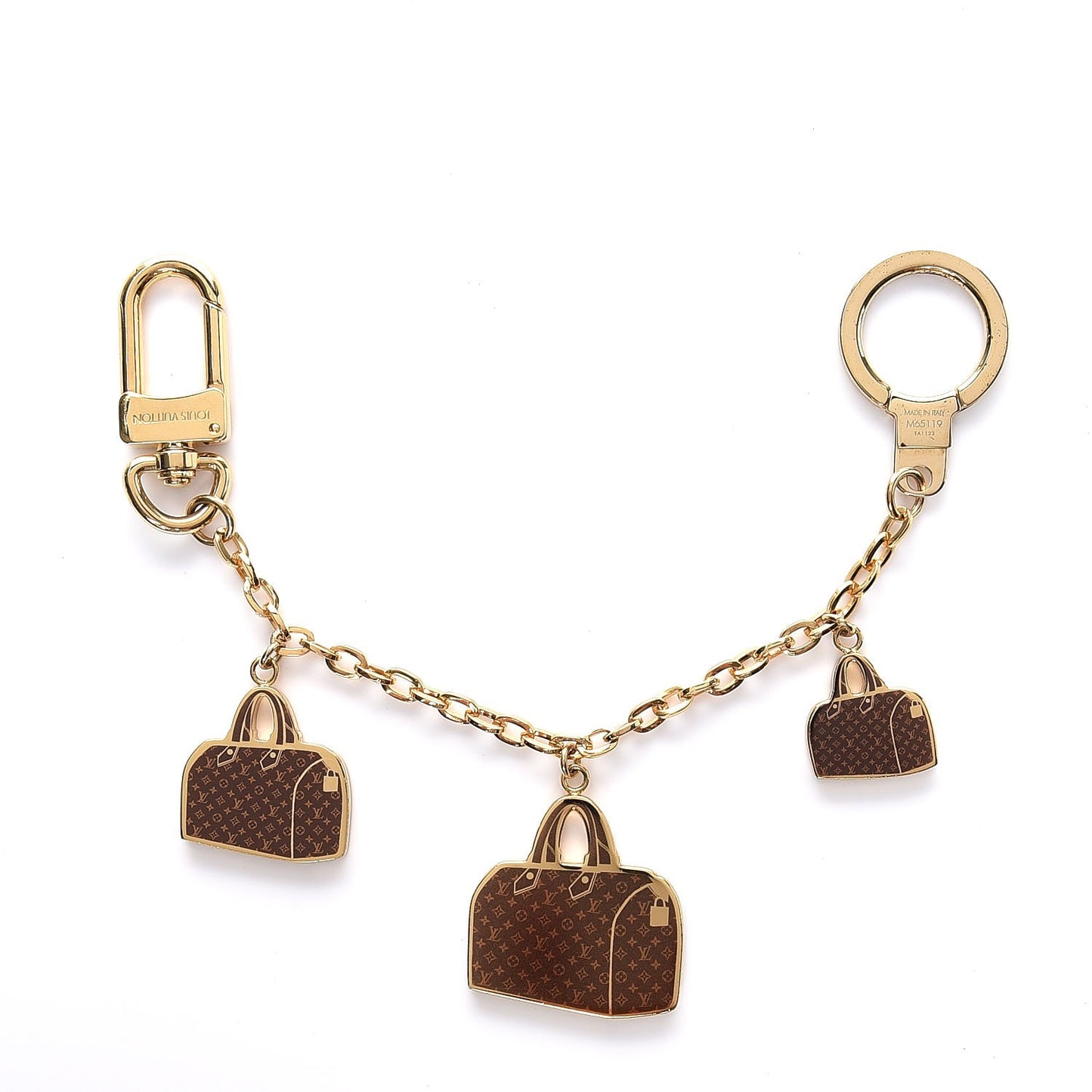 Monogram Iconic Speedy Bag Charm Chain Gold