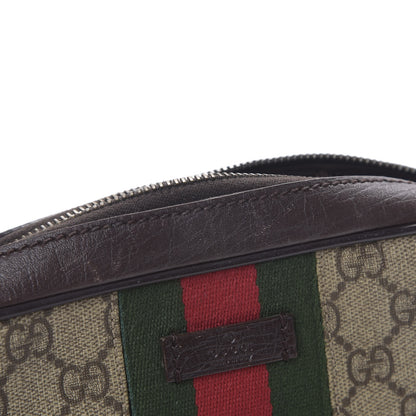 Gucci GG Supreme Monogram Canvas Web Shoulder Bag Brown 7 of 11
