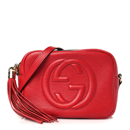 Gucci Pebbled Calfskin Small Soho Disco Bag Tabasco Red 1 of 9