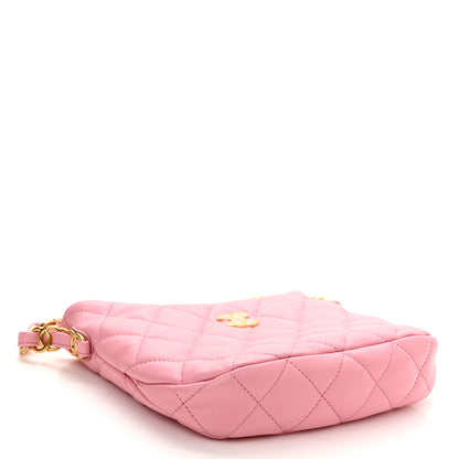 Chanel Lambskin Quilted CC Links Hobo Light Pink 4 of 11
