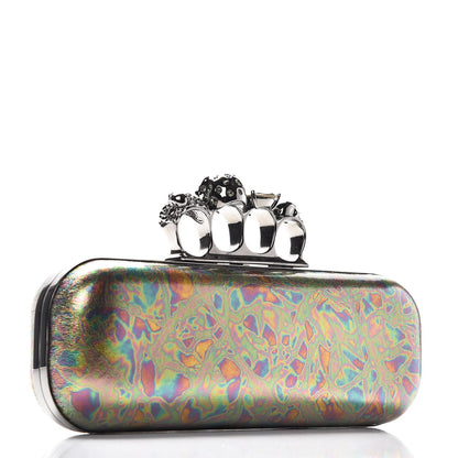 Alexander McQueen Lambskin Oil Slick Knucklebox Clutch 3 of 8