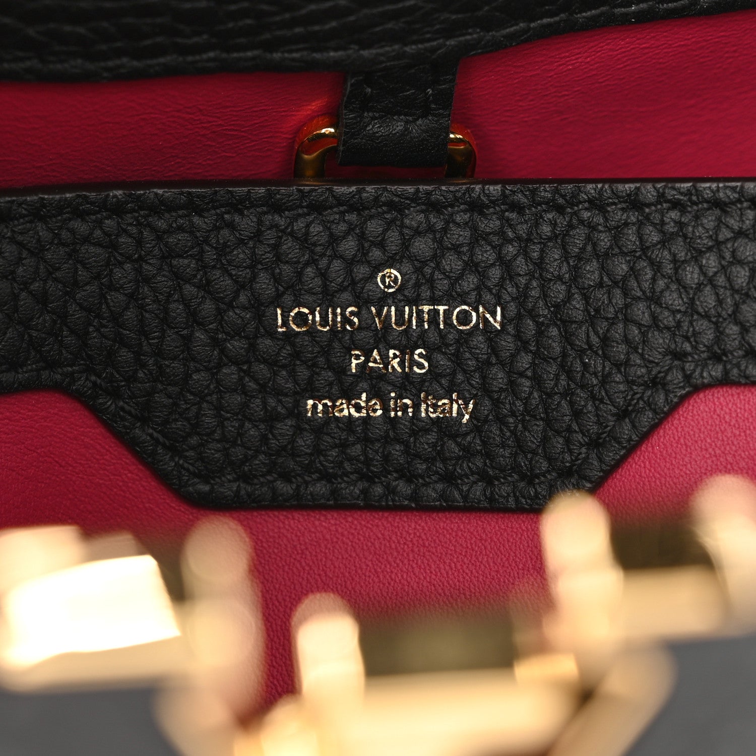 Louis Vuitton Taurillon Capucines BB Black 6 of 9