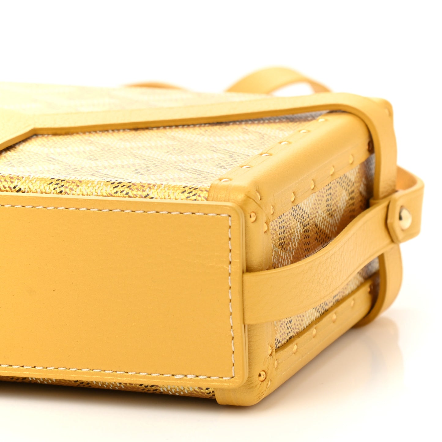 Goyardine Precious Metals Minaudiere Trunk Bag Gold