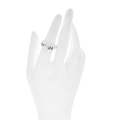 Hermes Sterling Silver PM Chaine d'Ancre Enchainee Band Ring 53 6.5 2 of 5