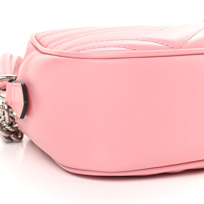 Gucci Calfskin Matelasse Small GG Marmont Chain Shoulder Bag Wild Rose 8 of 9