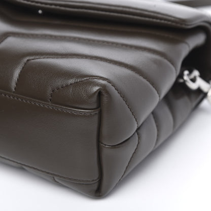 Saint Laurent Calfskin Y Quilted Monogram Toy Loulou Crossbody Bag Faggio 9 of 10