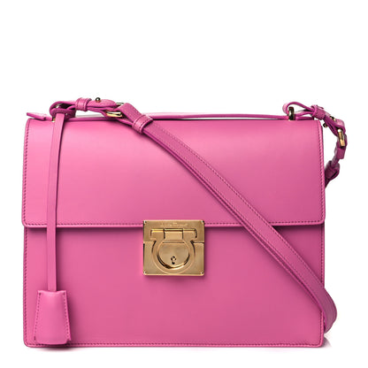 Salvatore Ferragamo Calfskin Gancio Lock Marisol Satchel 1 of 9