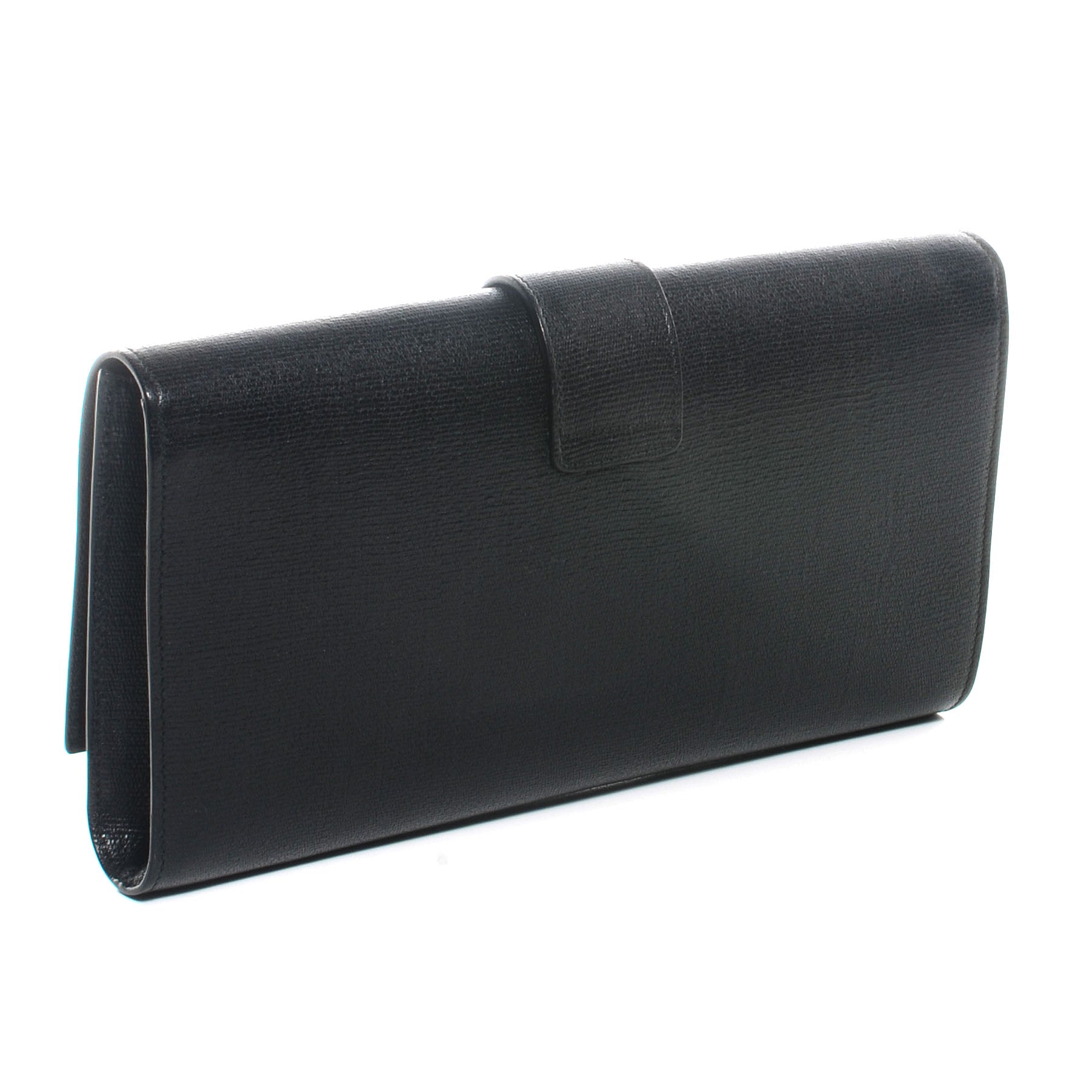 Saint Laurent Textured Leather ChYc Clutch Black 3 of 7