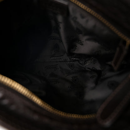 Gucci Guccissima Small Flat Messenger Bag Dark Brown 5 of 10
