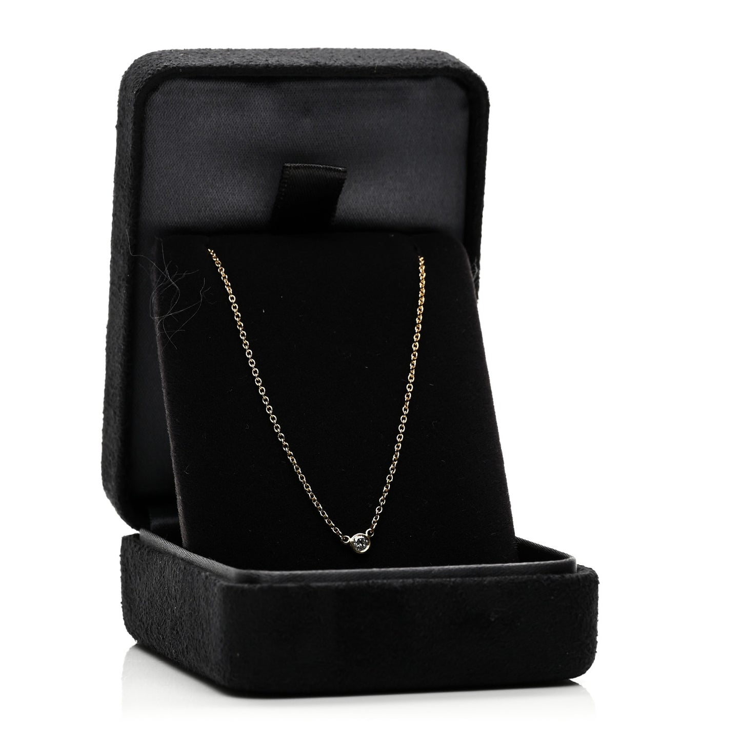 18K Yellow Gold Diamond .05ct Elsa Peretti Diamonds by the Yard Pendant Necklace