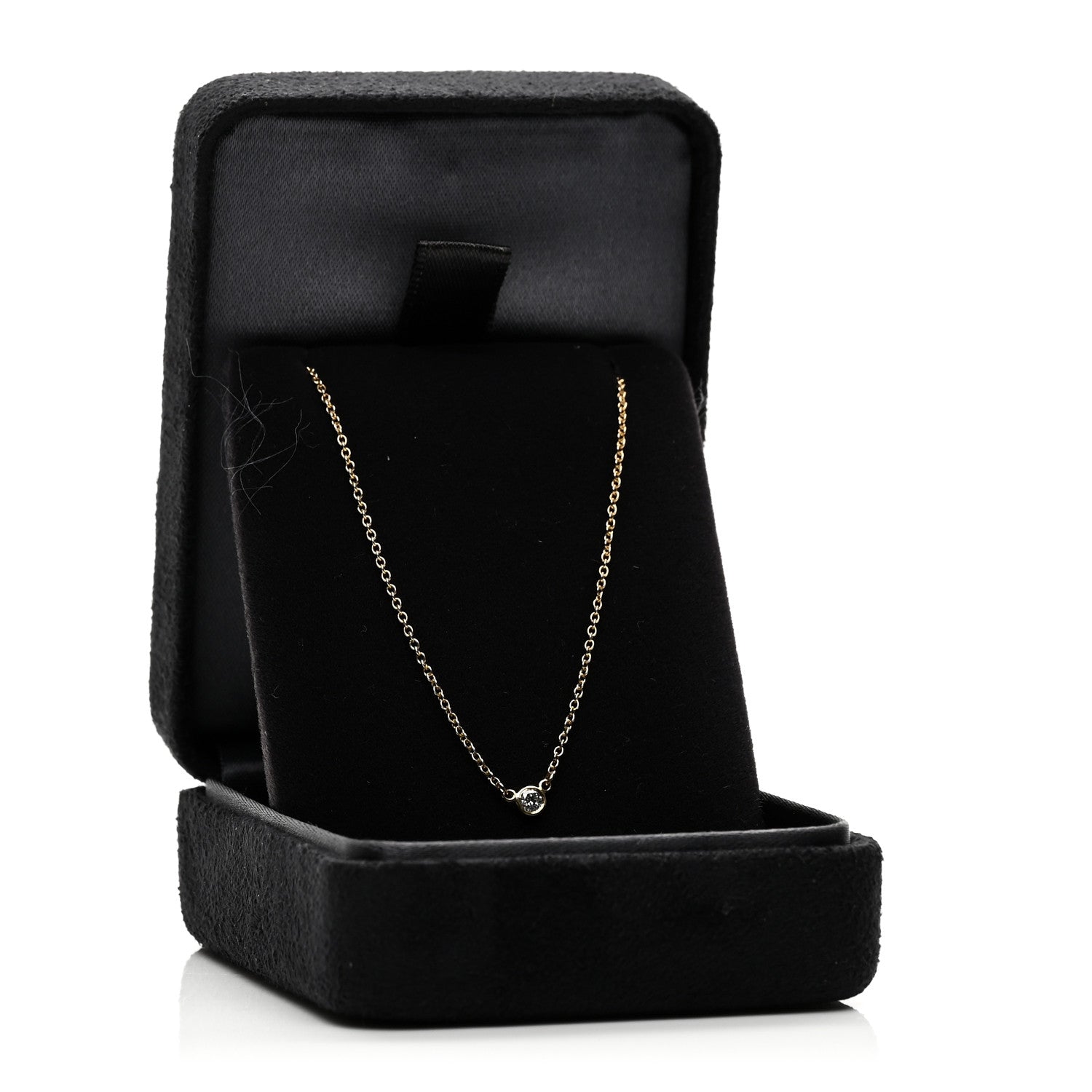 Tiffany 18K Yellow Gold Diamond .05ct Elsa Peretti Diamonds by the Yard Pendant Necklace 5 of 5