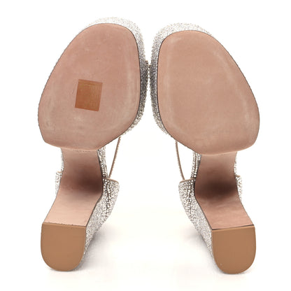 Valentino Garavani Crystal Suede Tan-Go 50/120mm Platform Sandals 37 Rose Cannelle 6 of 10