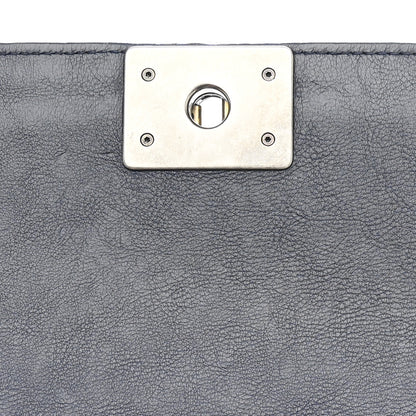 Chanel Calfskin Double Stitch Medium Boy Flap Navy Blue 11 of 15