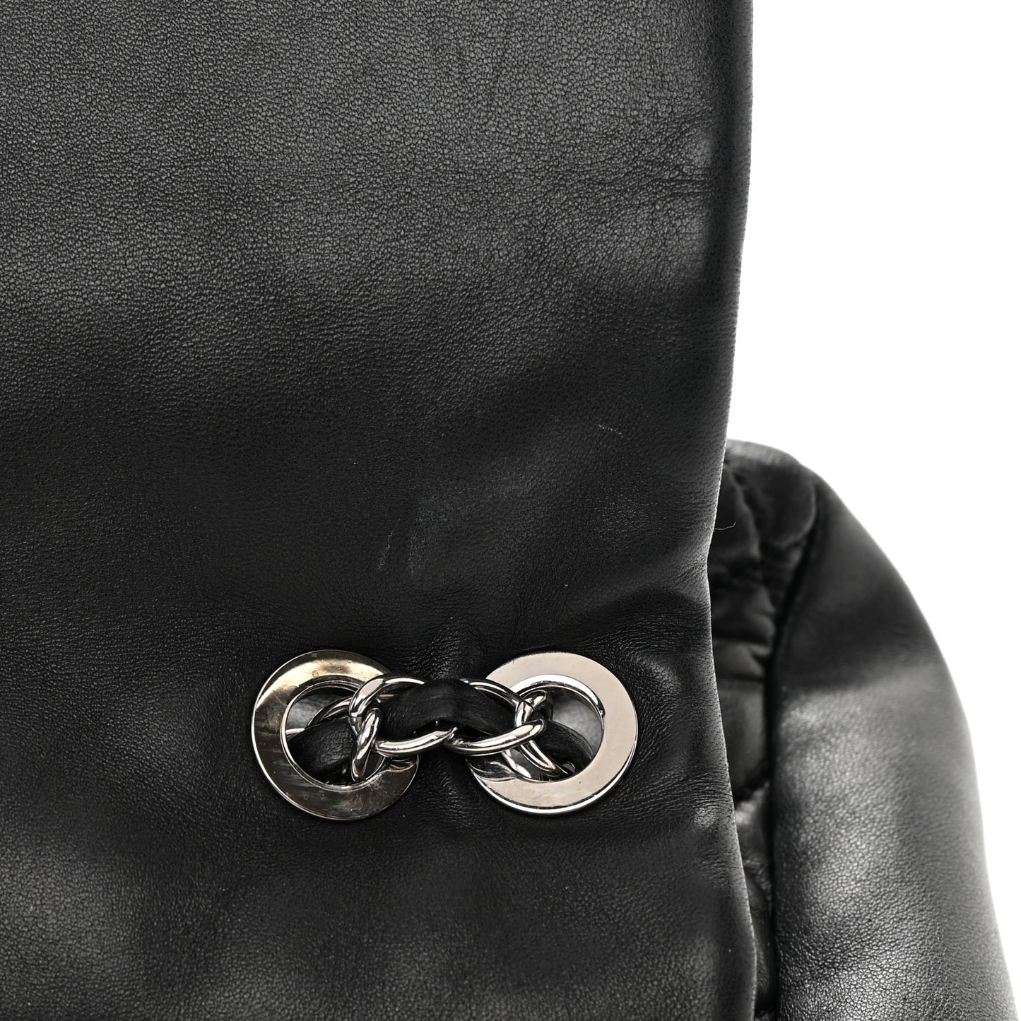 Lambskin Quilted Jumbo Coco Rain Flap Black
