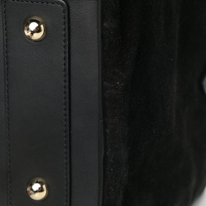 Mulberry Calfskin Suede Maisie Clipper Satchel Black 14 of 15
