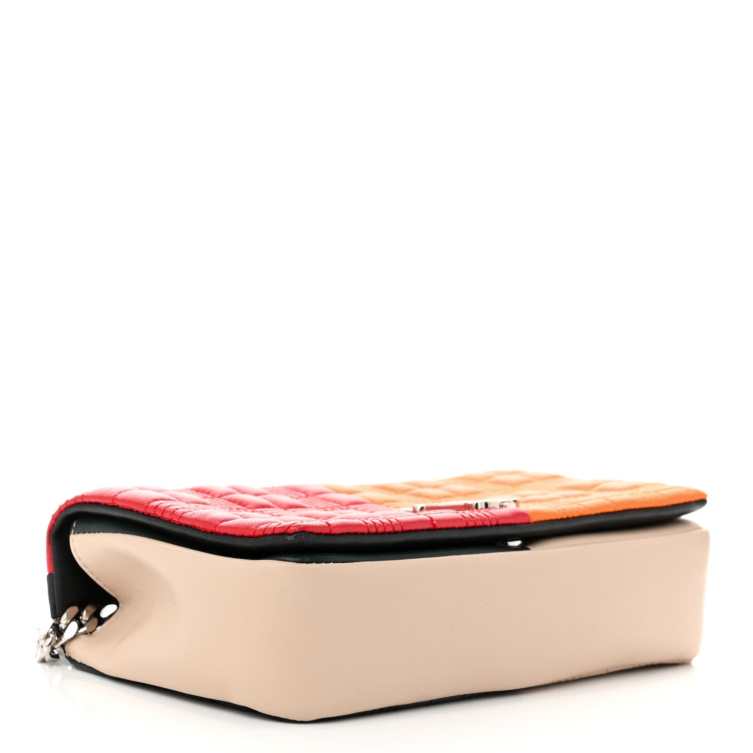 Burberry Lambskin Quilted Small Lola Bag Bright Red Orange 4 of 11