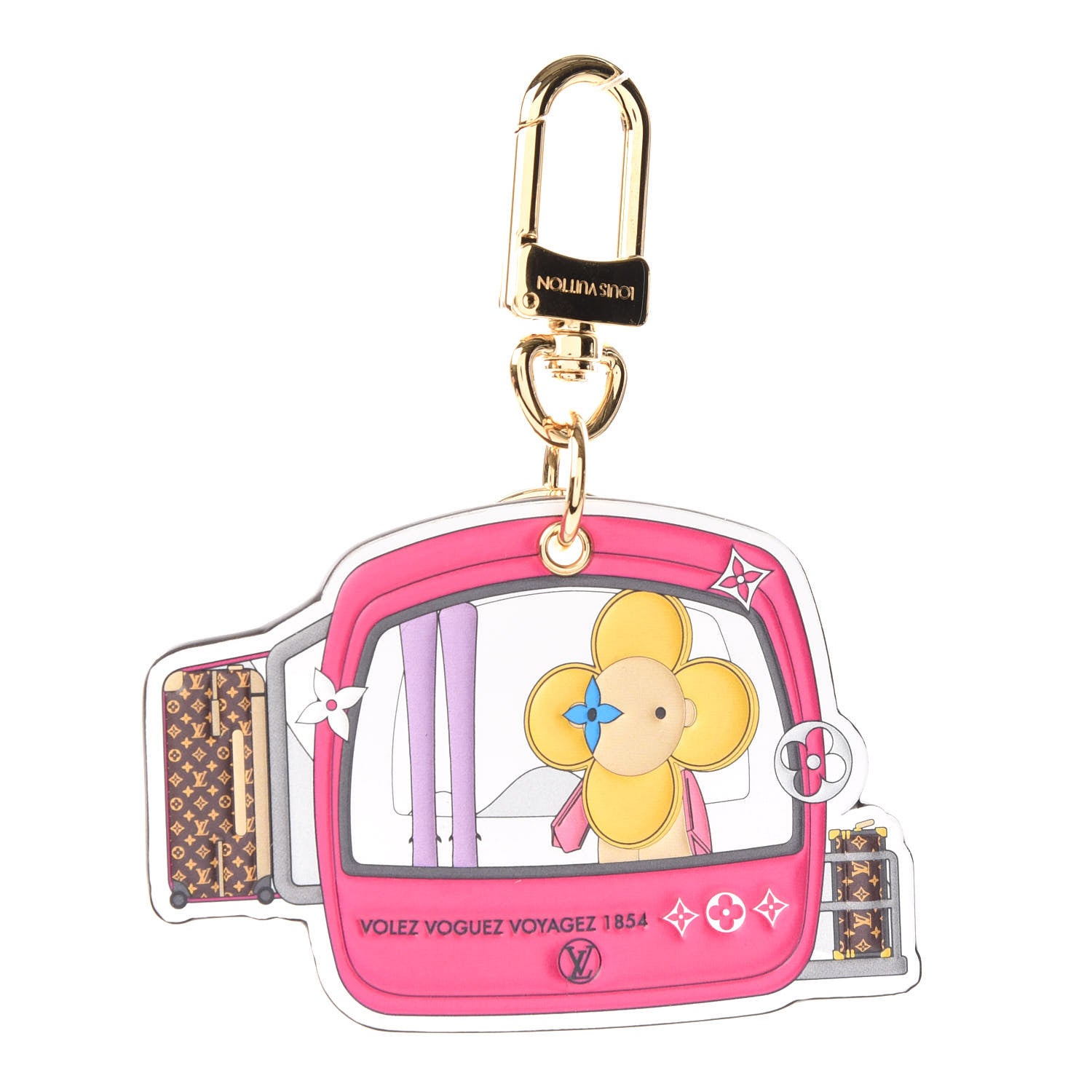 Louis Vuitton Monogram 2019 Christmas Animation Courchevel Bag Charm Key Ring 1 of 3