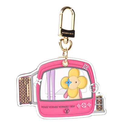 Louis Vuitton Monogram 2019 Christmas Animation Courchevel Bag Charm Key Ring 1 of 3