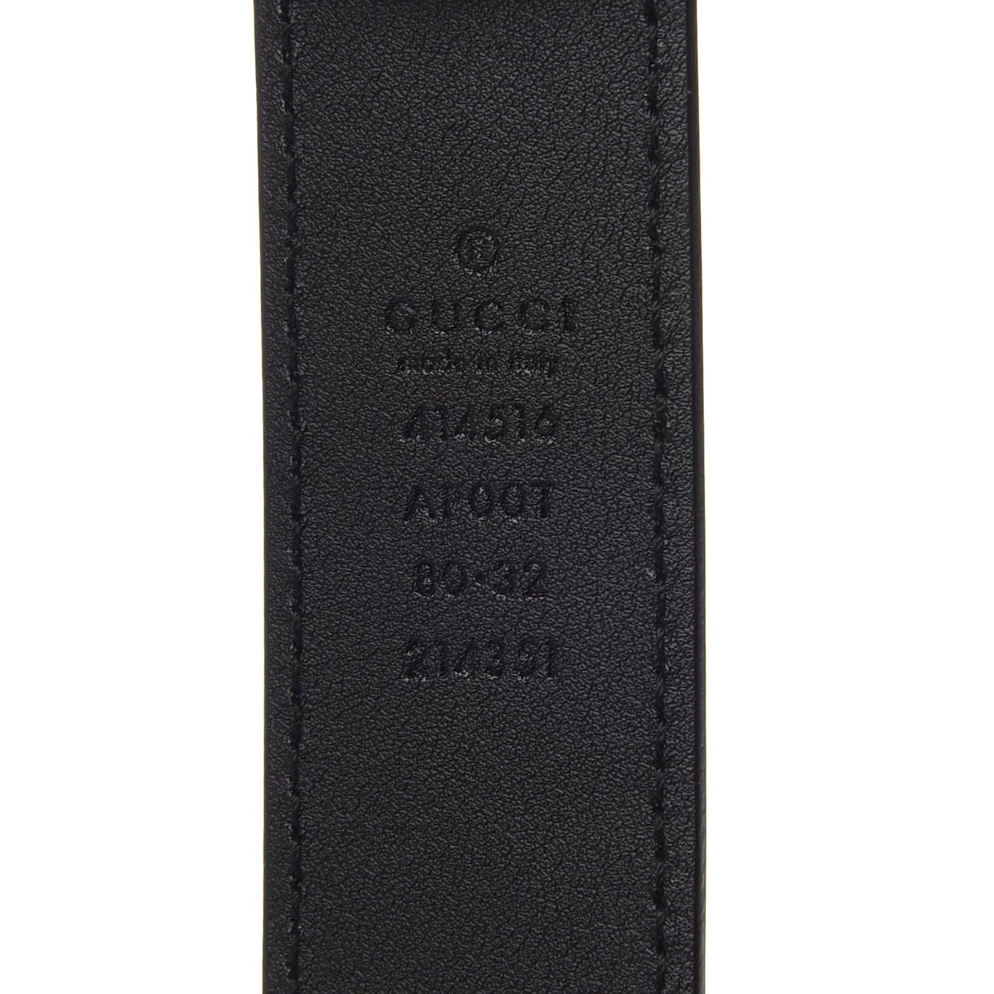 Calfskin Double G 30mm Belt 80 32 Black