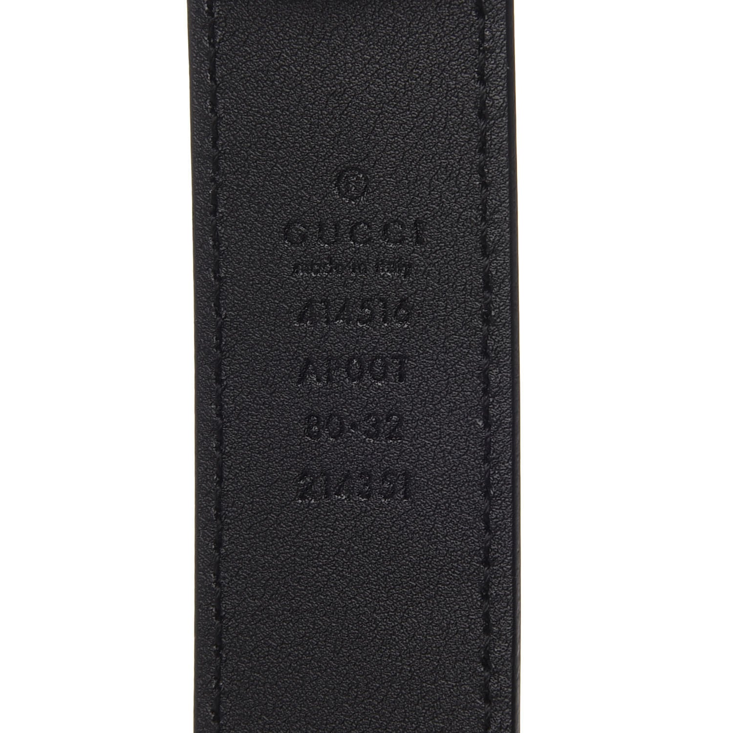 Gucci Calfskin Double G 30mm Belt 80 32 Black 4 of 5