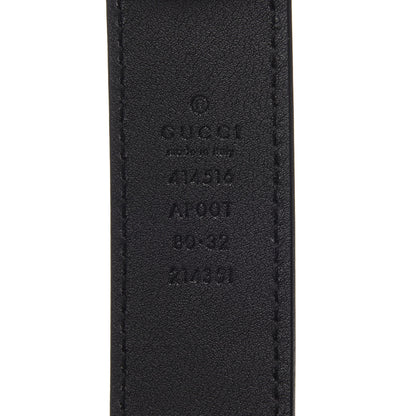 Gucci Calfskin Double G 30mm Belt 80 32 Black 4 of 5
