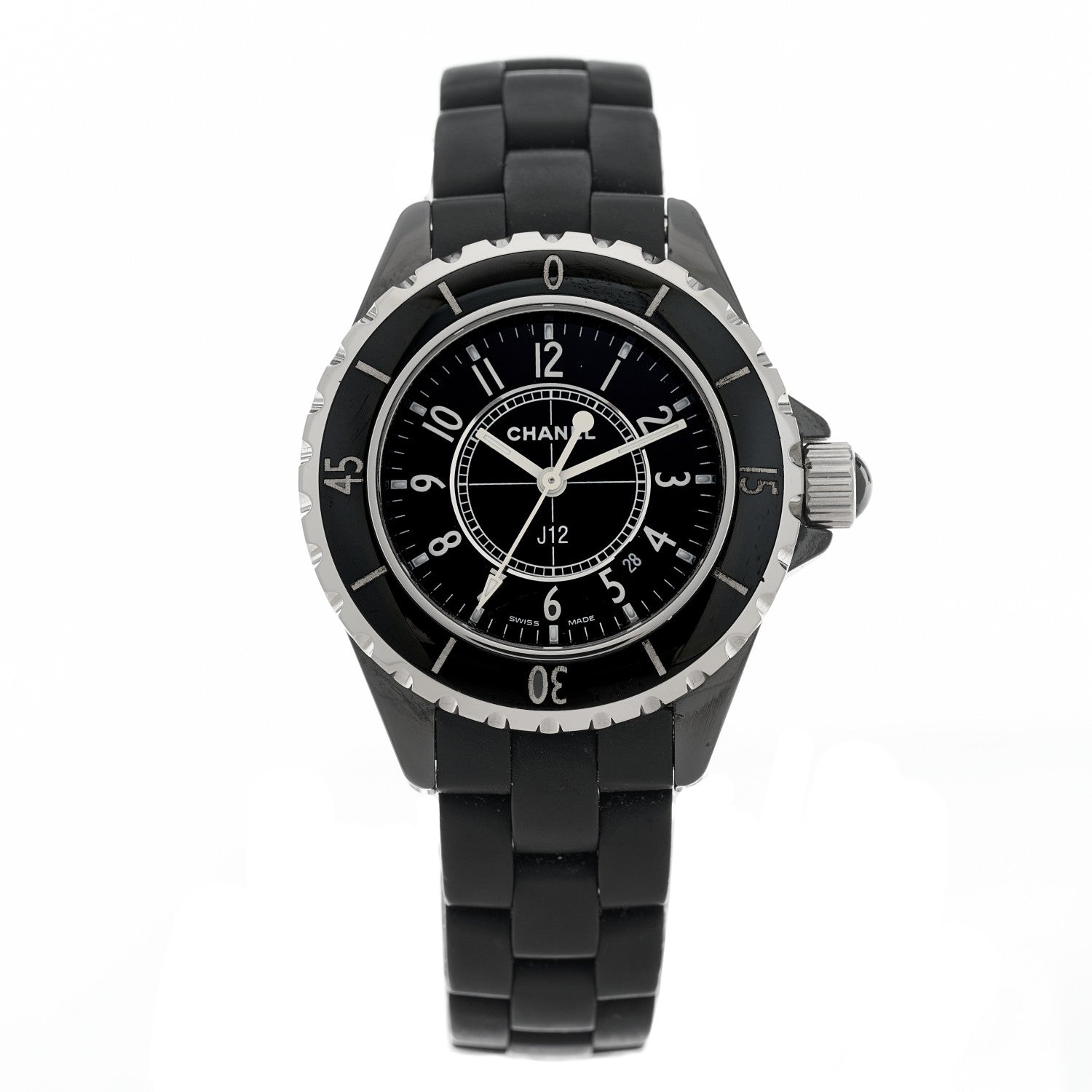 Chanel Stainless Steel Ceramic 33mm J12 Quartz Watch Black 1 of 5