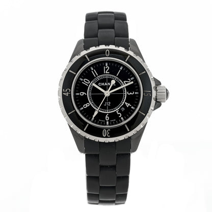 Chanel Stainless Steel Ceramic 33mm J12 Quartz Watch Black 1 of 5