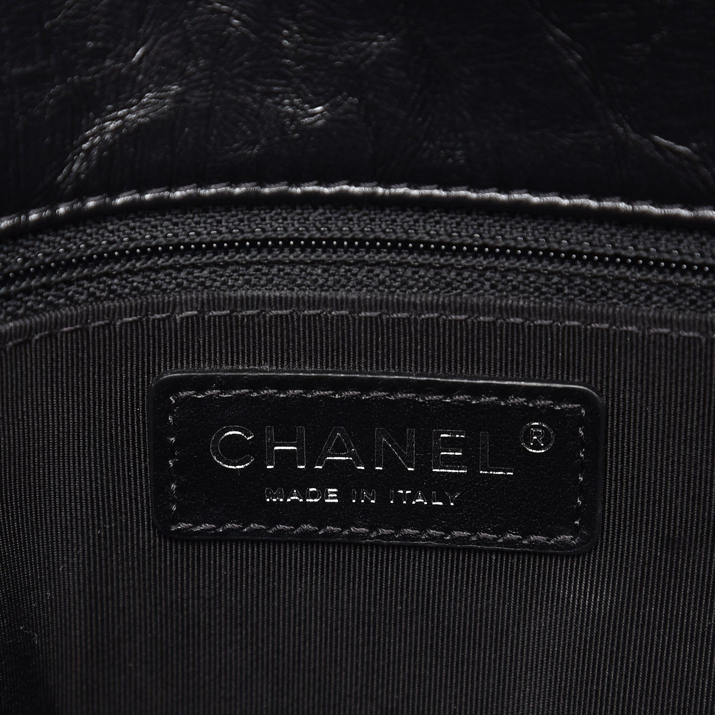 Crackled Aged Calfskin Big Bang Flap Black