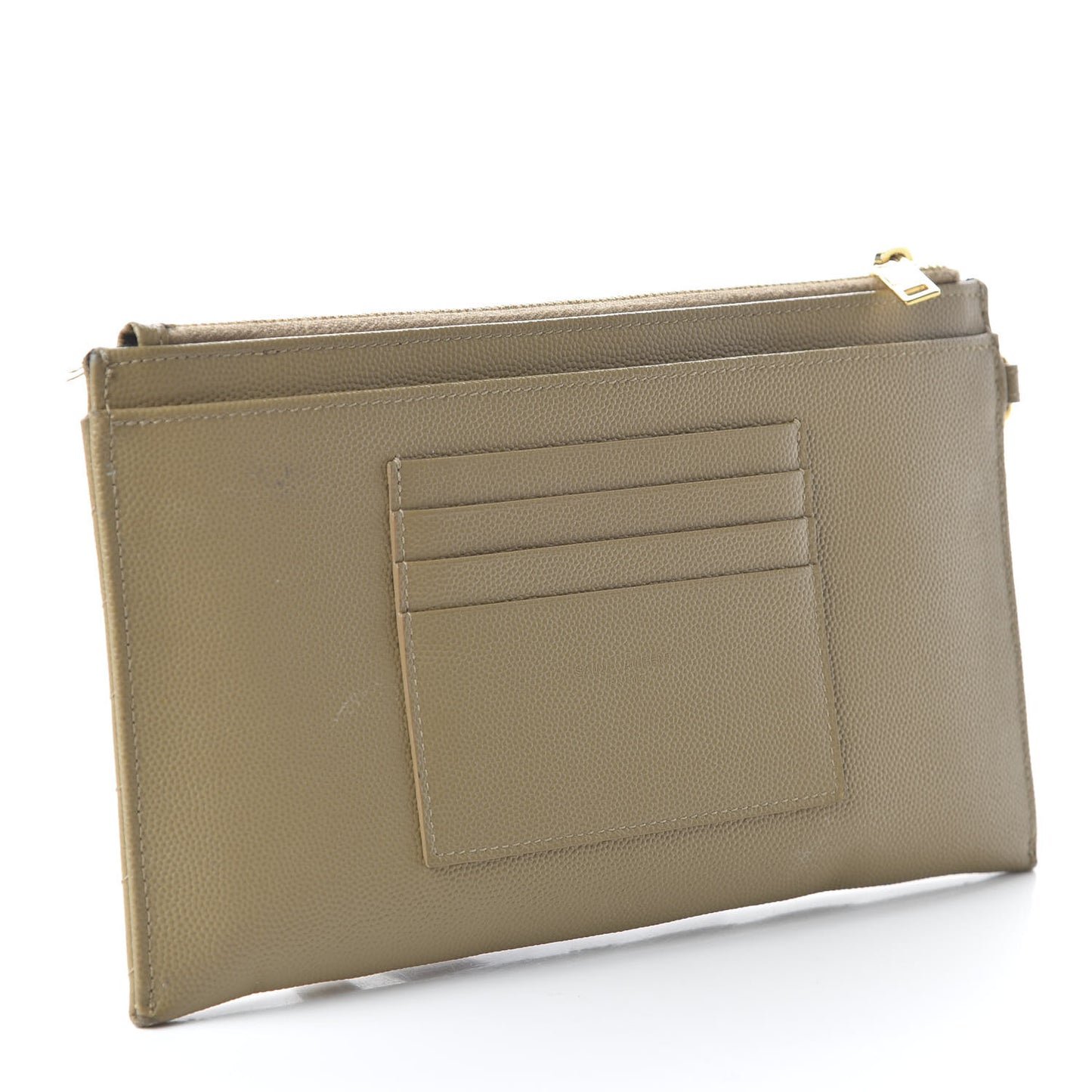 Grain De Poudre Chevron Monogram Large Bill Pouch Cork