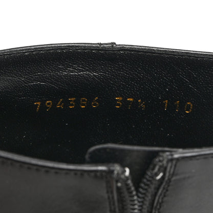Gucci Calfskin Signoria Ankle Boots 37.5 Black 7 of 9