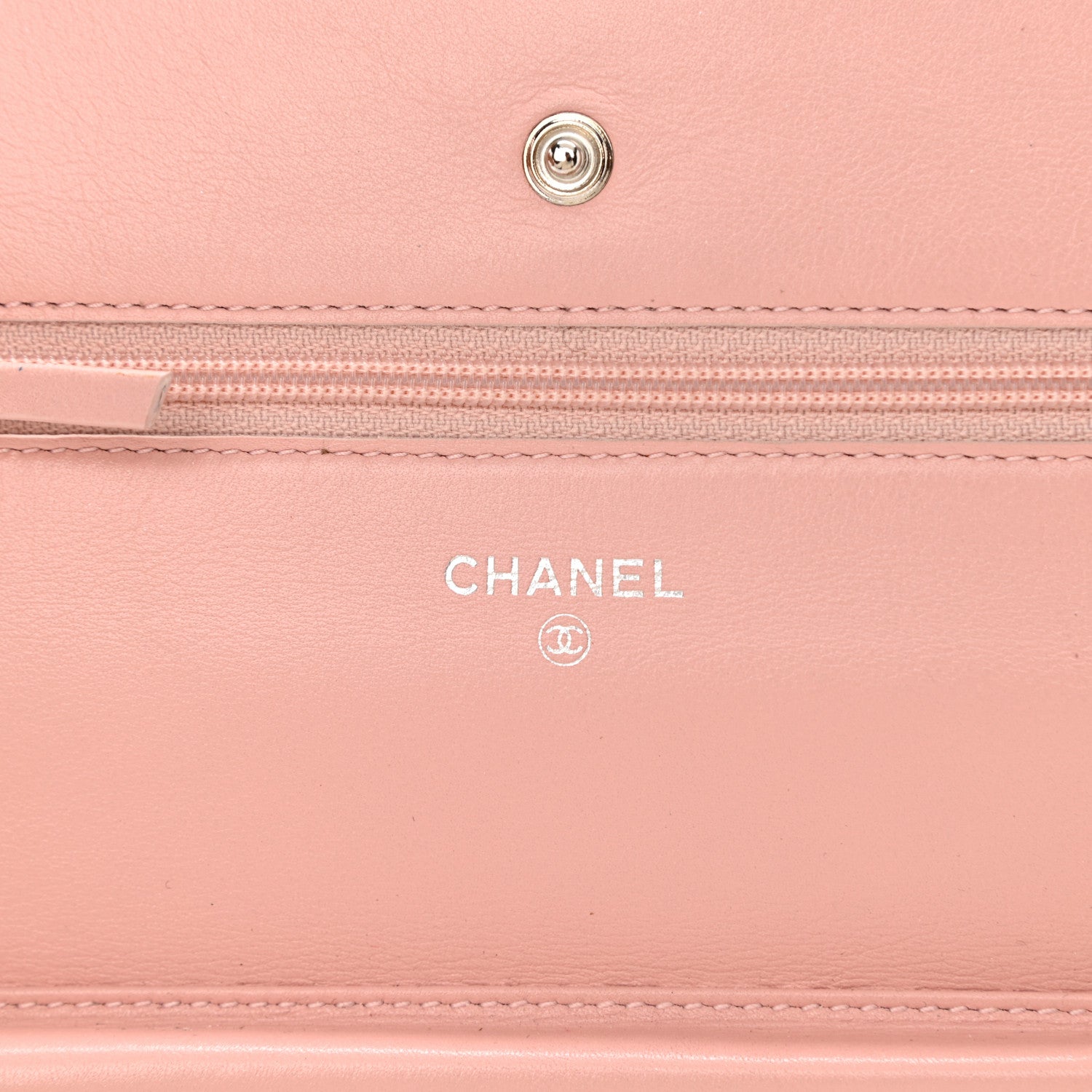Chanel Caviar Timeless CC Wallet On Chain WOC Pink 5 of 9
