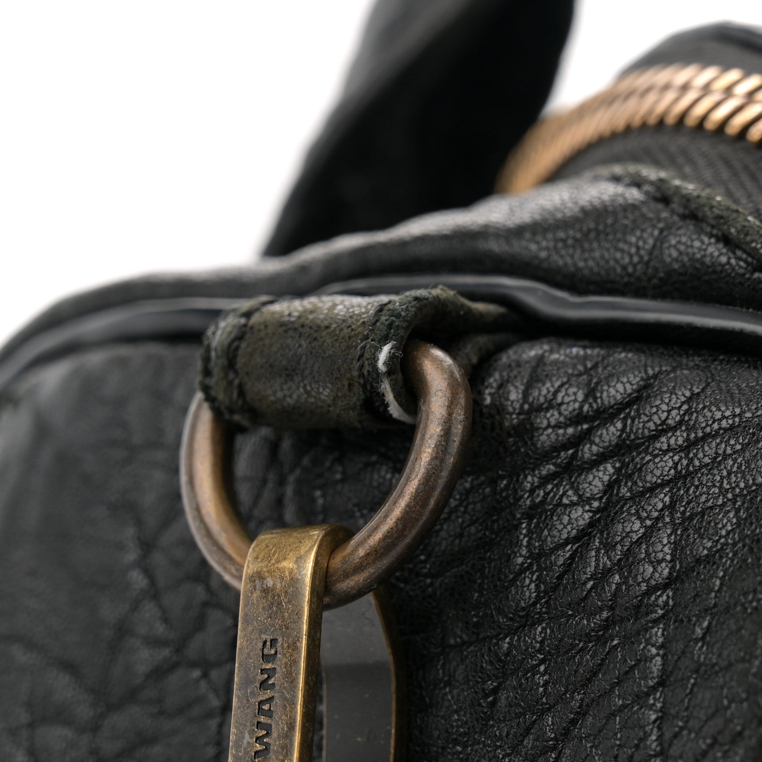 Alexander Wang Pebbled Lambskin Mini Rockie Black Antique Brass Hardware 10 of 13