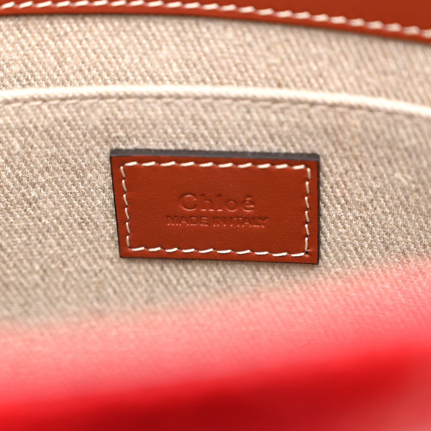 Knit Calfskin Medium Woody Ribbon Tote Red Multicolor