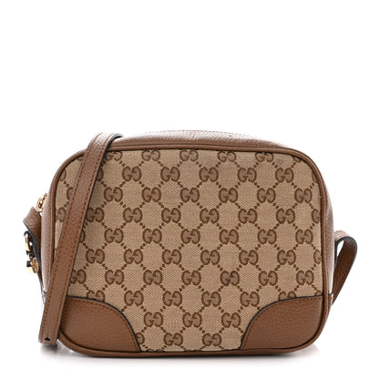 Gucci Monogram Mini Bree Messenger Bag Beige Tabacco 1 of 11
