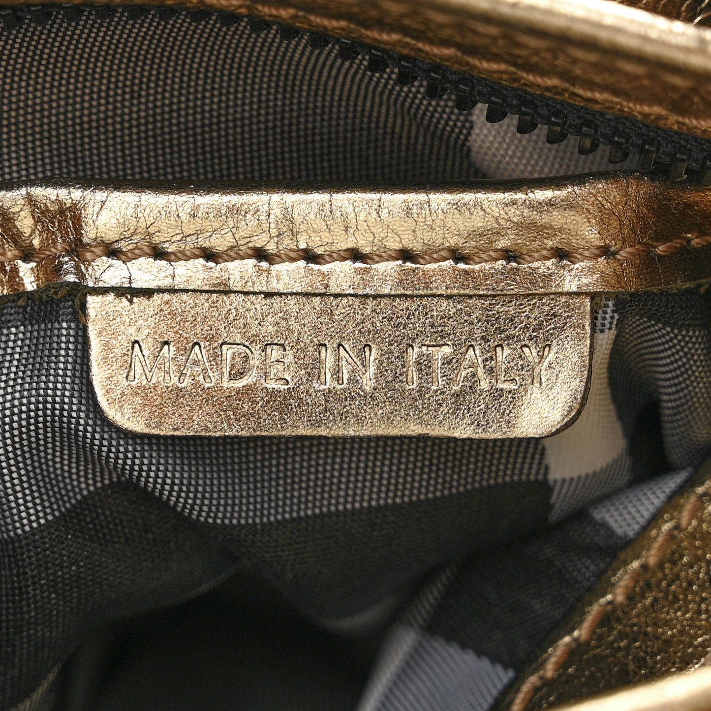 Metallic Calfskin Warrior Hobo Gold