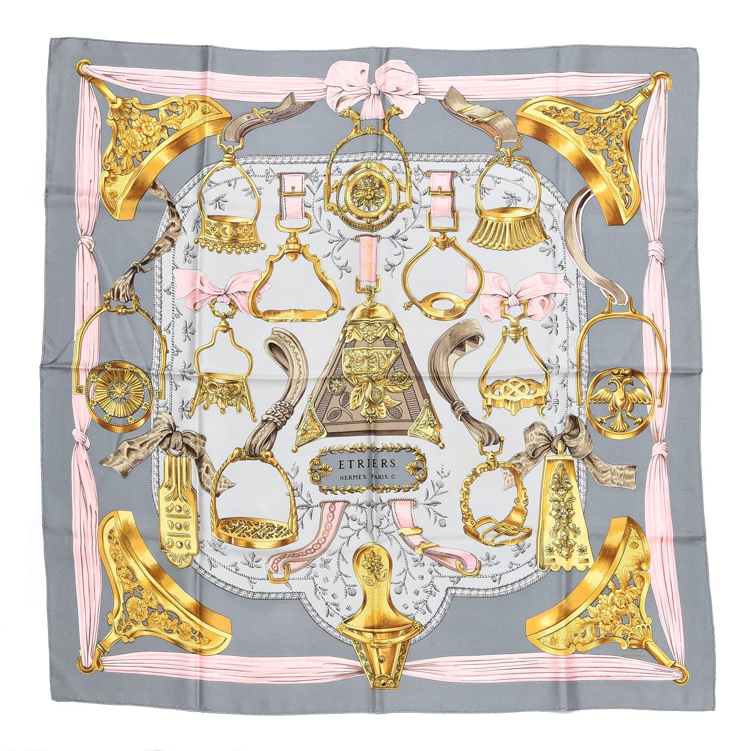 Hermes Silk Concours D Etriers Scarf 90 1 of 5