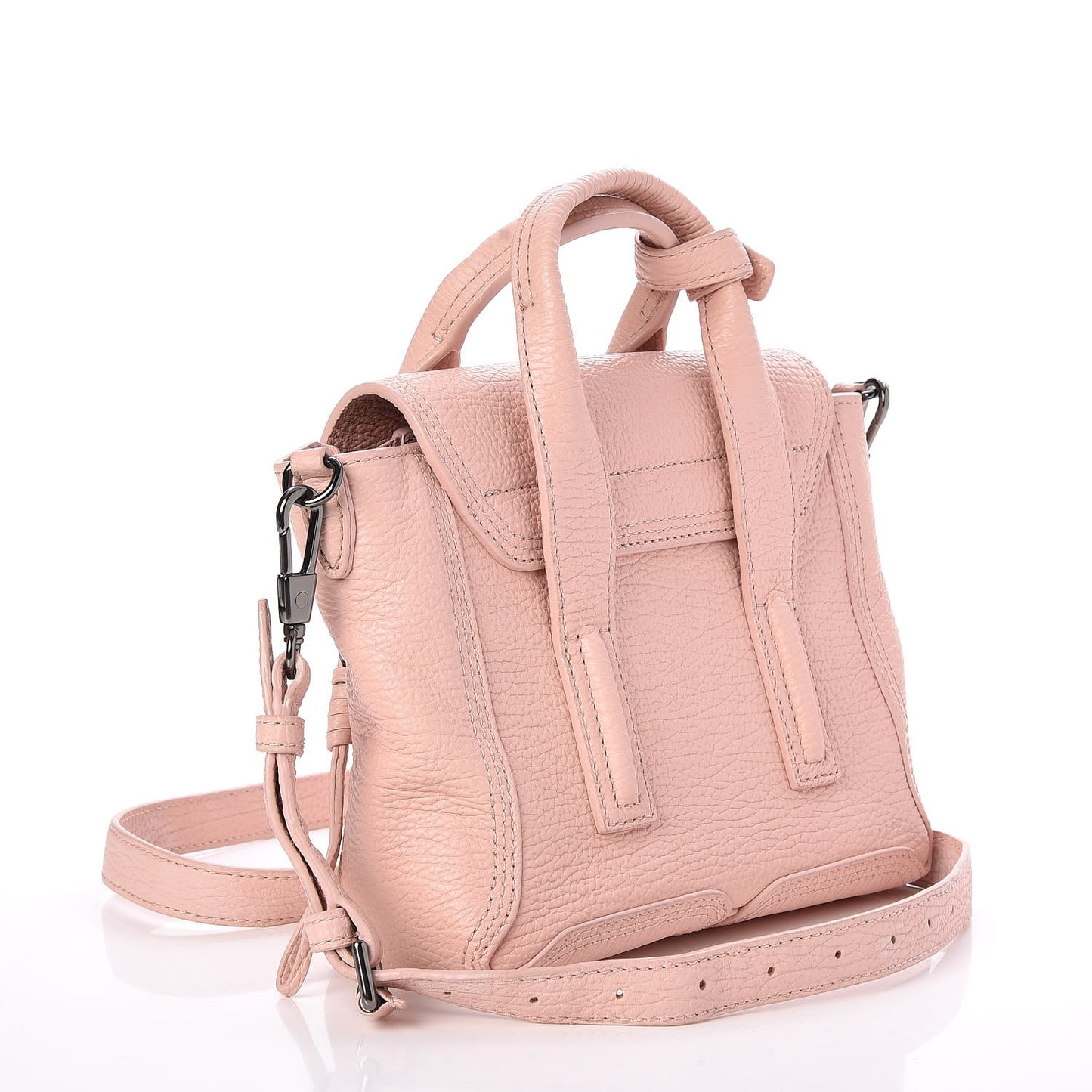 Textured Calfskin Mini Pashli Satchel Petal