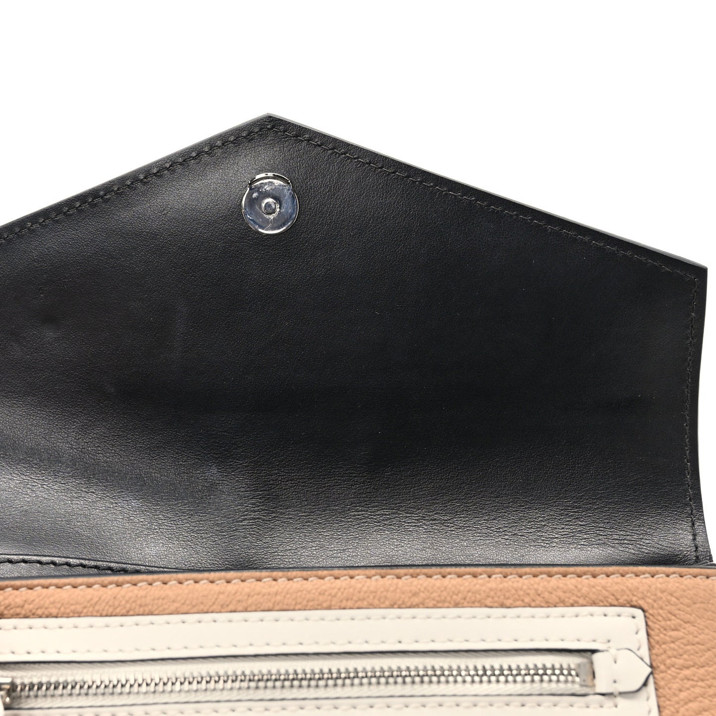 Calfskin Duetto Crossbody Bag Light Beige