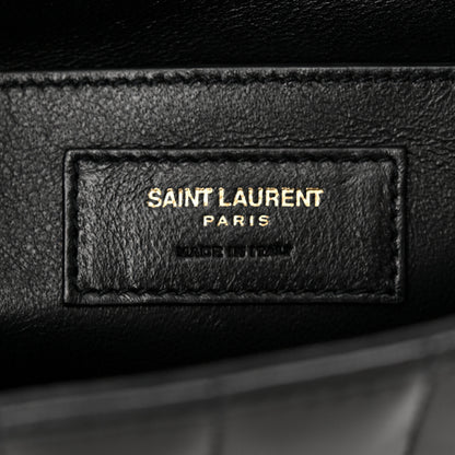 Saint Laurent Lambskin Matelasse Monogram Medium Vicky Chain Bag Black 6 of 11