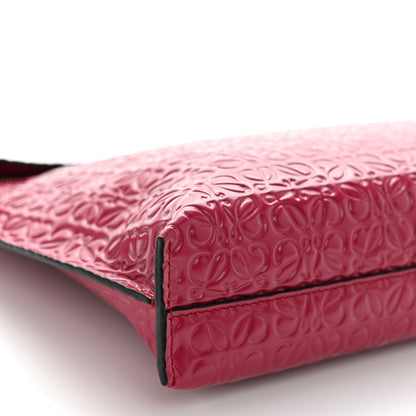 Loewe Calfskin Embossed Repeat T Pouch Raspberry 8 of 9