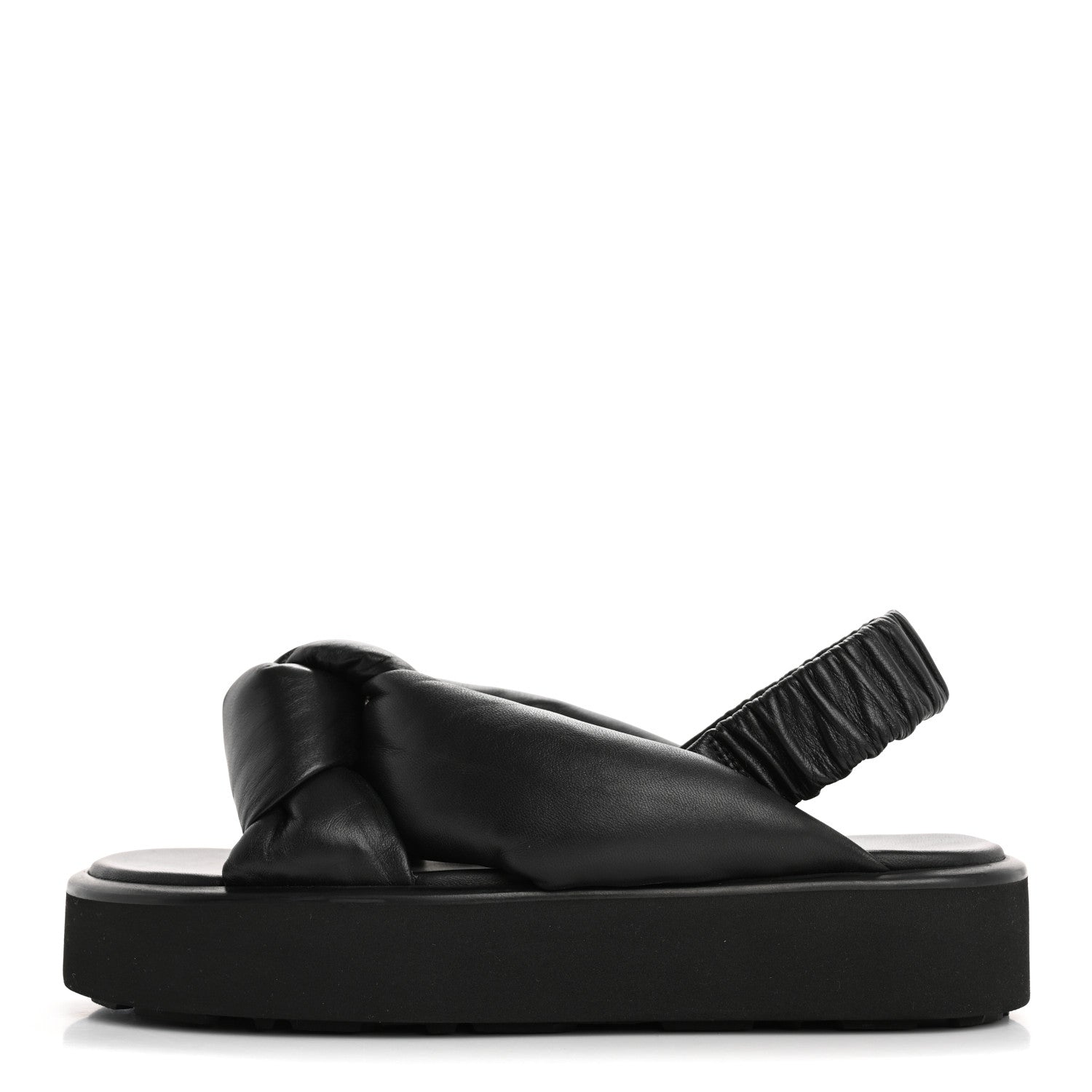 Miu Miu Padded Nappa Flatform Sandals 35 Black 1 of 9