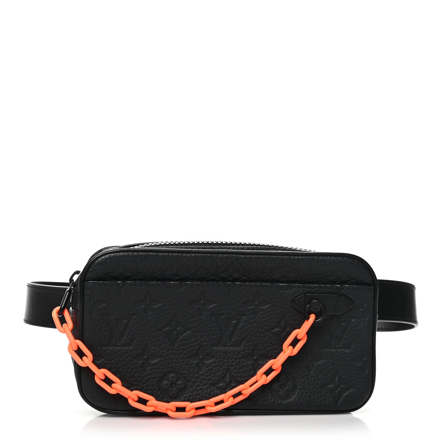 Louis Vuitton Taurillon Monogram Uniformes Solar Ray Soft Pochette Volga Belt Bag Black 1 of 10